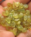 Green Yellow Chrysoberyl Rough - Medicine Pouch