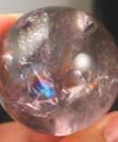Dazzling Rainbow Amethyst Sphere w/Smoky Phantoms