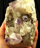 Amazing Amethyst Phantom Fire Brandberg Quartz Cluster