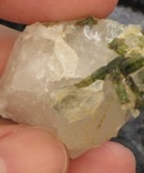 Green Tourmaline in Quartz