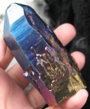 Brilliant Blue Flame Aura Quartz Crystal