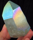 Large Aqua Titanium Flame Crystal