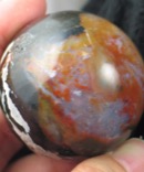 Contrasting Black Agate Sphere