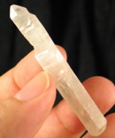 Slender Tibetan Quartz DT Crystal w/Lightbrary Formations