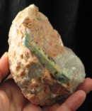 Aquamarine in Feldspar and Quartz