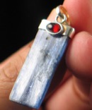 Kyanite Pendant w/Ruby Accent 