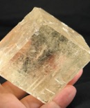 Optical Golden Calcite Rhomb