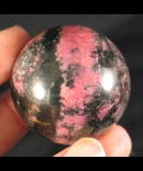 Black & Pink Rhodonite Sphere