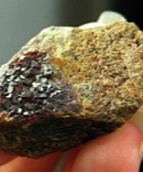 Deep Red Garnets on Matrix