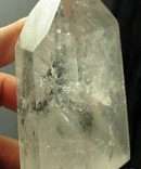 Mysterious Black Included Misty Phantom Quartz Point