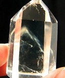 Bright Clear Quartz Point with Papaya Phantom